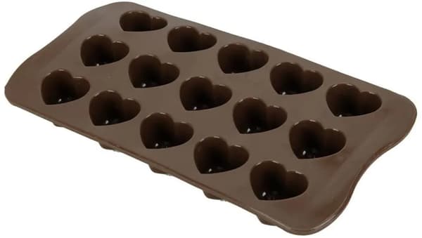 15-hulls hjerteformet silikonform for sjokolade, gummigodteri og søtsaker, Valentinsdagsgave