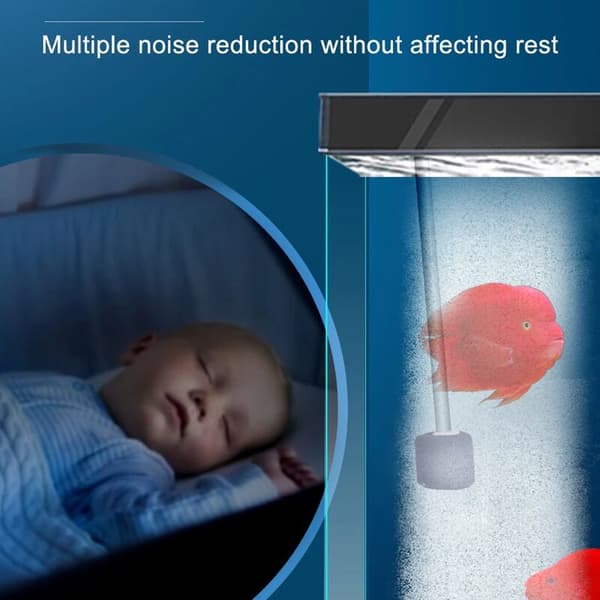 Mini USB Akvarie Luftpump Bärbar Syrepump med Luftsten Tyst 1 st