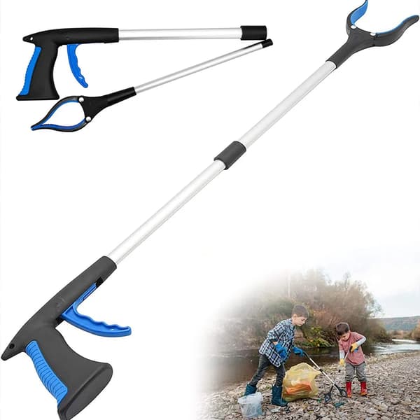 Sammenklappelig gribearm, 360° roterende greb til ældre, aluminiumslegering, 85 cm lang, saml genstande op uden at bukke dig