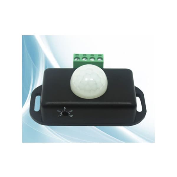 DC 12-24V 8A Automatisk Infrarød PIR Bevægelsessensor Afbryder Plast+Metal Sort til LED-lys, 1 Stk