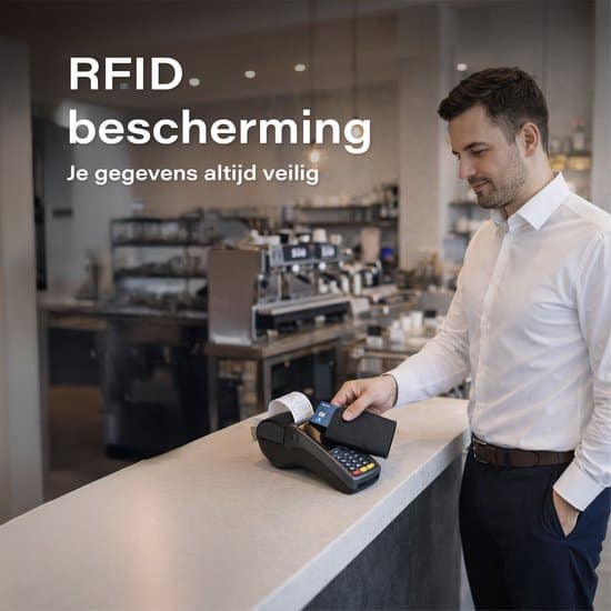 Kortholder 10 Pladser RFID Blokerende PU Læder Sort Unisex LUFT Pasjeshouder Tot
