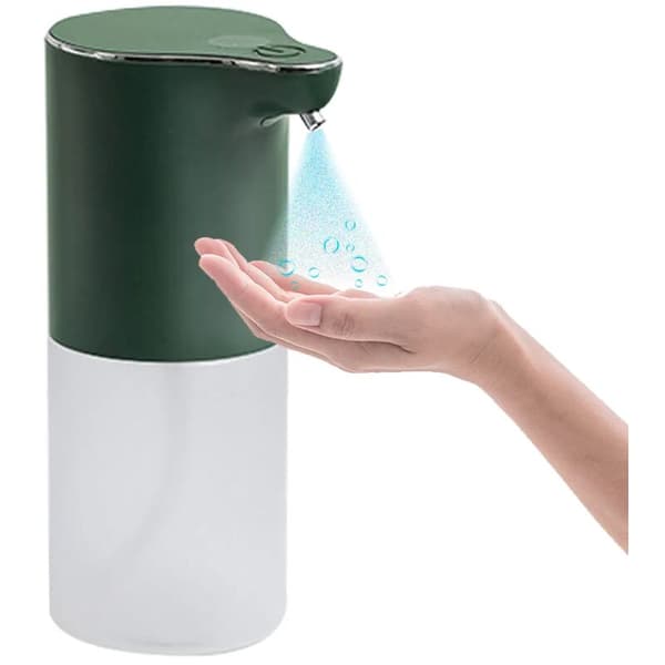 Bordplade Automatisk Skumsæbedispenser Grøn Berøringsfri IR-sensor 320ml IPX6 ABS+PP+Silikone Badeværelse Køkken