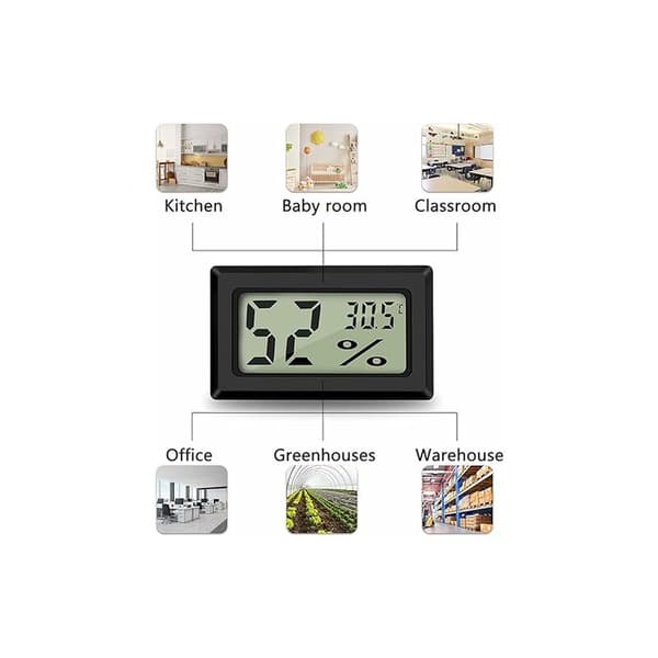 Smal Mini LCD Digital Hygrometer Termometer Vit Celsius -50 till 70C Luftfuktighet 10-99% Inomhusmonitor 1 st