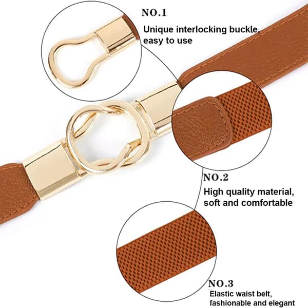 1 st spännefritt elastiskt bälte osynligt justerbart unisex khaki 68 cm