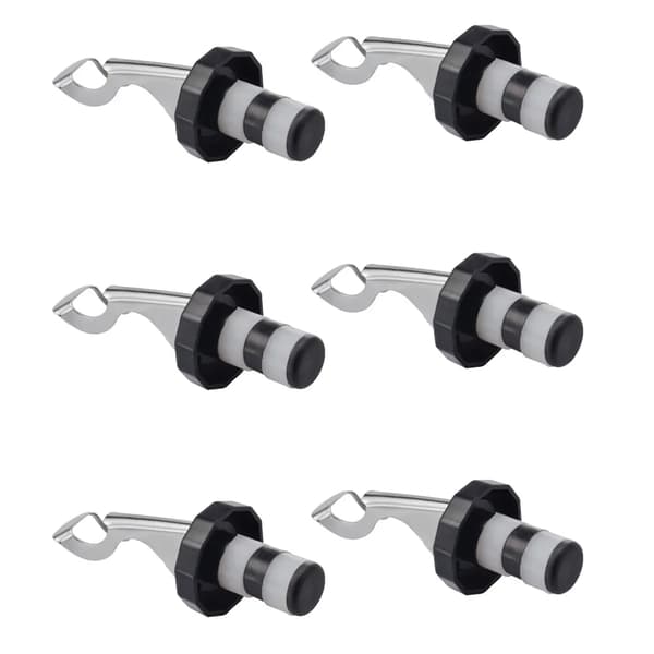 Vinstoppare i silikon, 2-pack, expanderbar tätning, vit svart diamant, håller flaskan fräsch