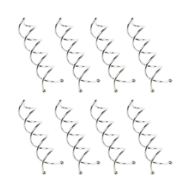 Spiralhårnåler 20-pakning Runde tupp Twist-klemmer Metall Medium Lang Hårstyling