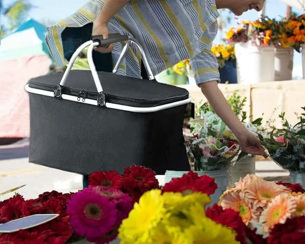 17,9-tommers sammenleggbar isolert piknikkurv 1 pcs