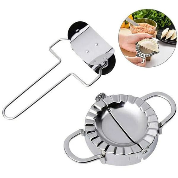 Dumpling Wrapper Roller Cutter Ruffled Maker Set Rund Deigkutteform Hjemmekjøkken 1 Sett