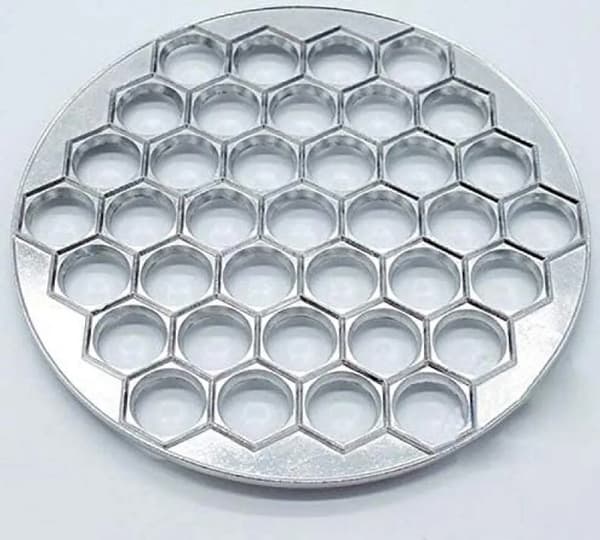 Dumplingform 1 pakke aluminium 25 cm diameter ca. 37 rutenettform