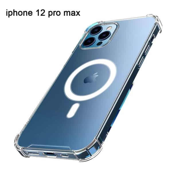Läpinäkyvä magneettinen puhelinkotelo iPhone 12/13 -sarjalle