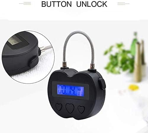 Timerhänglås 99 timmar Elektronisk timerlås USB uppladdningsbart tillfälligt timerlås med LCD-skärm (svart) Timer Padlock Timer