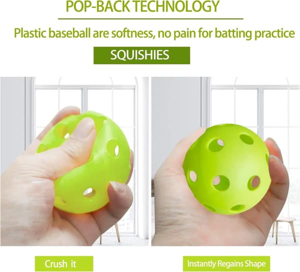 Ihåliga träningsbollar i plast för golf, 12-pack Hollow Plastic Golf