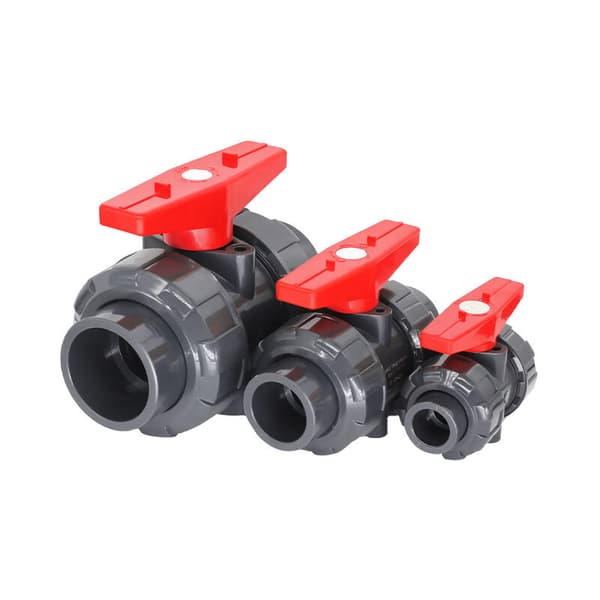 PVC dubbelkulventil lödfog 25 mm DN20 poolventil för lim-passande PVC-rör