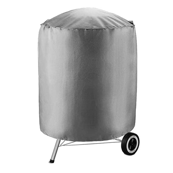 Rund kullgrilltrekk 1 stk 61x72cm Grå Polyester Vanntett Utendørs BBQ