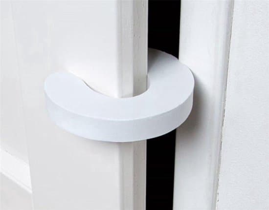 Hvid skumdørstopper 4 stk. Deurstopper - Deurklem