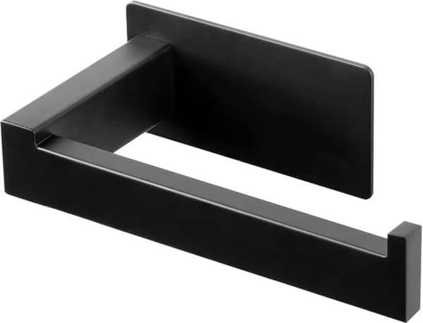 Sort borefri toiletpapirholder 304 rustfrit stål 14x6,5x4,5cm badeværelse 1 stk