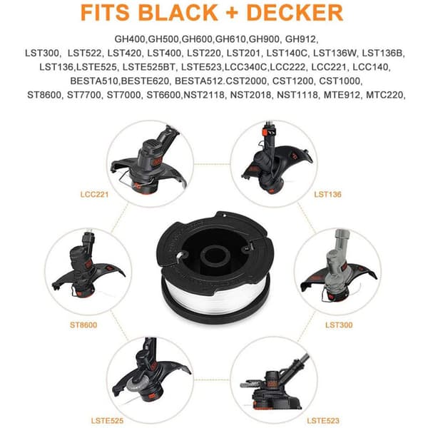Black and Decker AF-100 Trimmerspole 4st AFS-system med 0 Passar CST1000 BLACK+DECKER AF-100 spole