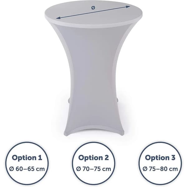 Stretch Bar Bordsskydd Pub Duk Silvergrå 80cm 2-pack