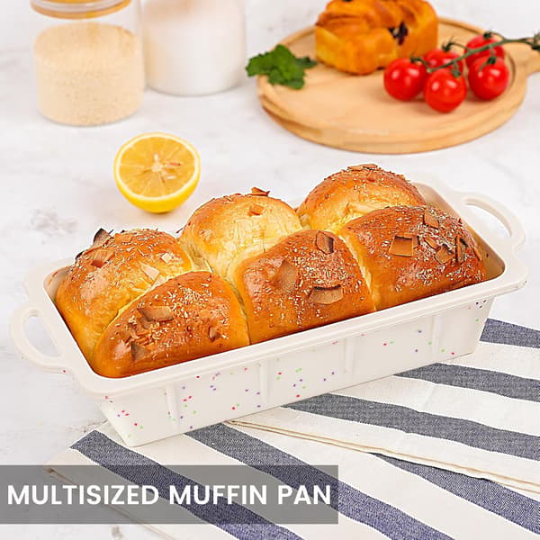 2PK XLarge Nonstick Silikon Brødformer 12,5x5,5 Tommer Baking Brød Kjøttpudding Vinino 2 Pack