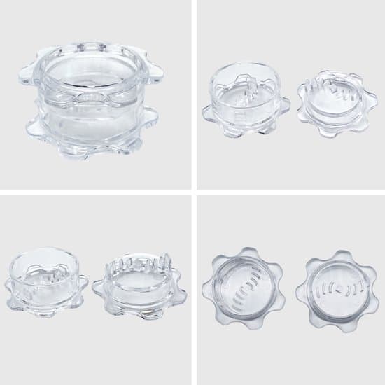 Transparent vitlöksskärare, manuell hackare, 4,5x8,5 cm