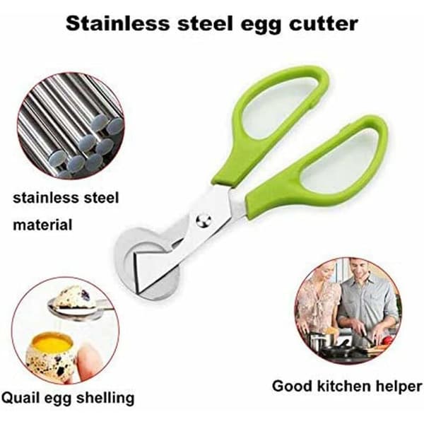 Vaktel egg saks rustfritt skallåpner skjæreverktøy 2 stk