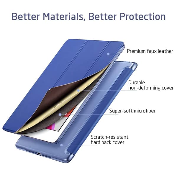 iPad 10,2 tums fodral 7:e generationen Smart Flip Sleep Wake Justerbart stativ Ultratunt