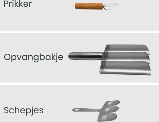 3-delt kjøttbollemaskinsett i rustfritt stål