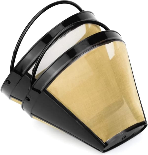 2 gjenbrukbare kaffefiltre, kaffefilter i rustfritt stål