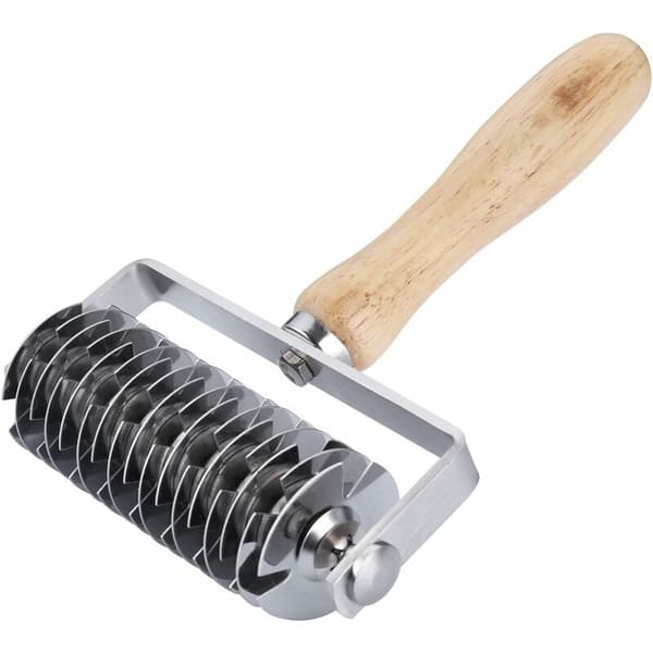 Pizzakake-spatelkniv i rustfritt stål, bakverk deigskrape ca. 13,3x20,5x5 cm, 1 stk