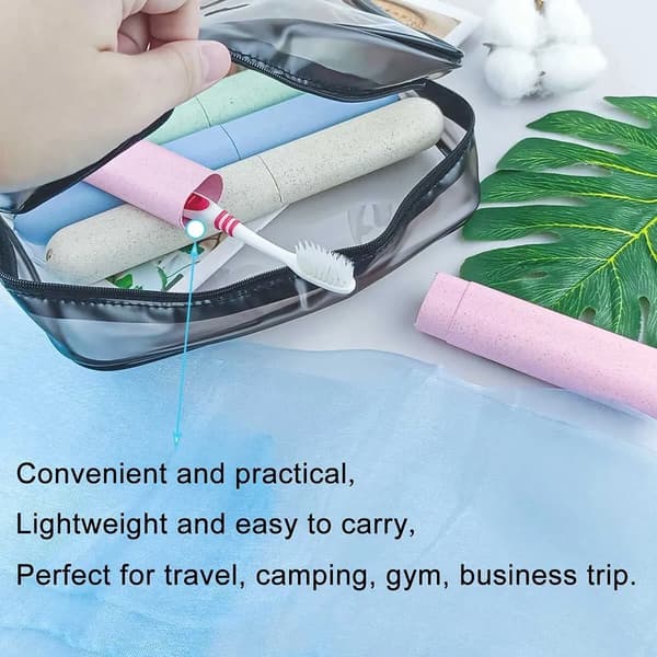 Reisetannbørstehetter 4-pakning Travel Toothbrush Caps