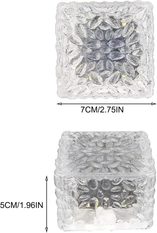 Solcellsdrivna isbitsmarklampor 2-pack 4LED Kallvit Sensor IP44 Trädgårdsgångdekoration
