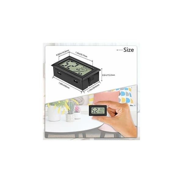 Smal Mini LCD Digital Hygrometer Termometer Vit Celsius -50 till 70C Luftfuktighet 10-99% Inomhusmonitor 1 st