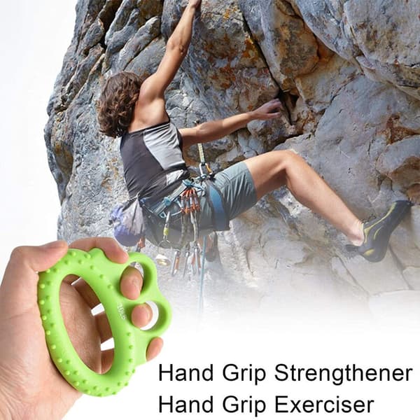Silikongreppträningsringar 3 st 10 20 30 lb Snap Finger Exerciser Grön Gul Blå 11x9.7 cm