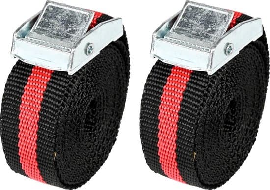 Surrestropper Sort 2-pak 2,5 m kompatibel med lastsikring Benson Spanbanden -