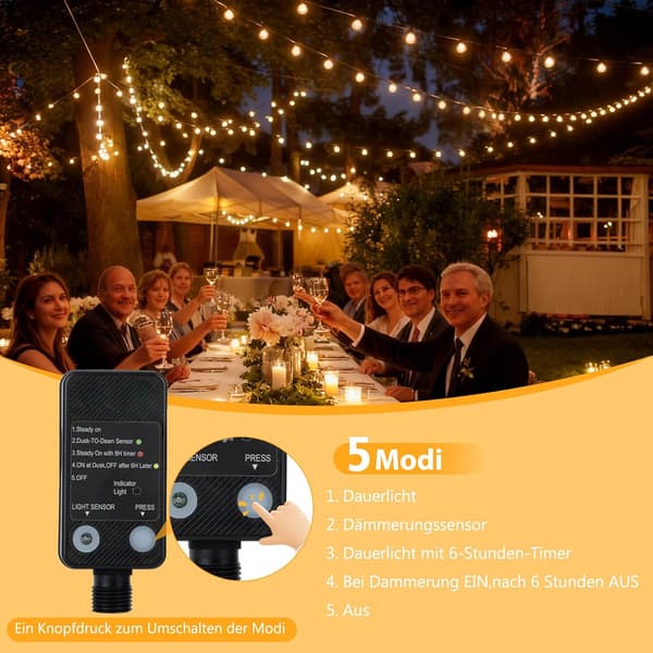 30m udendørs LED lyskæde med timer 30m Outdoor LED