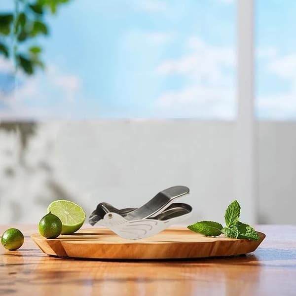 Fågelformad citronpress i rostfritt stål, manuell citruspress, 2-pack 2 pcs