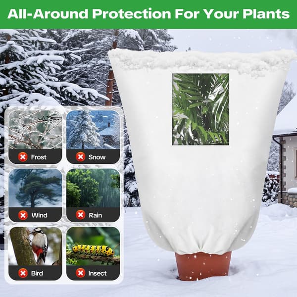 2-pack växtskydd för frostskydd med visningsfönster 180x120 cm vit 2 Pack Plant