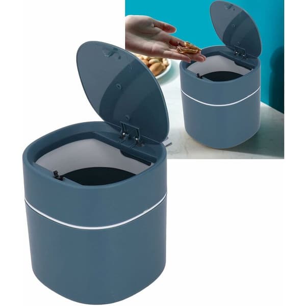 Mini skrivbordsbehållare med lock PP ABS Push Flip Lock Badrum Kök Kontor 1 st