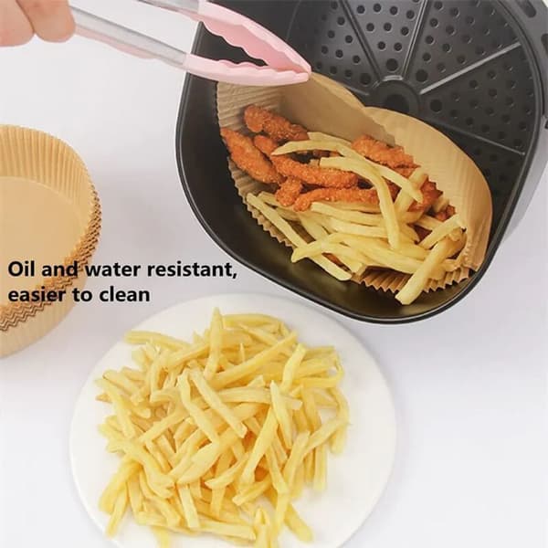 Air Fryer Pappersfoder 100 st Engångs Bakinsats 16 cm Brun Oljesäker 1-pack