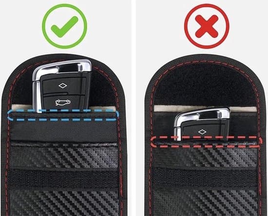 RFID Nøglefri Bilnøglebeskytter - Sort - Kulstof - 2 Stykker Rfid auto keyless