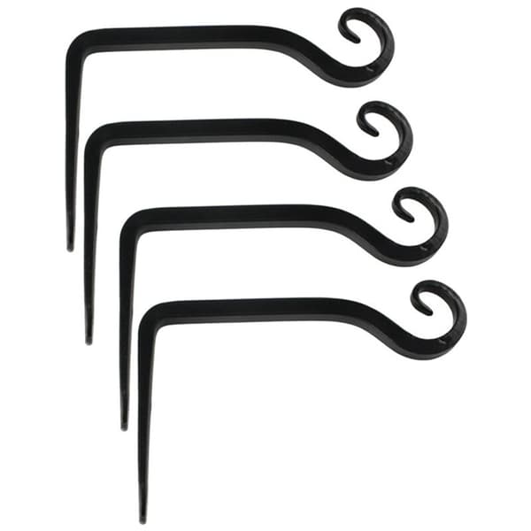 Väggkrok i svart smidesjärn, 2-pack