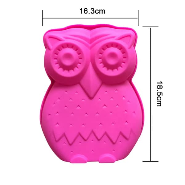 Ugle Silikon Kakeform Rosa Nonstick Bakeform for Barnebursdagskake Pudding Brød