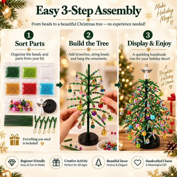 DIY Perlejuletre-sett