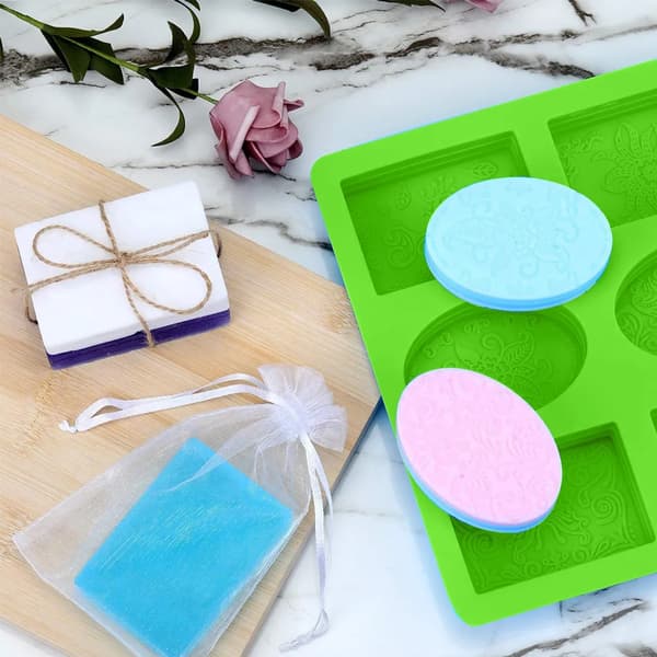 Silikone sæbeform 1 stk. blomsterform til hjemmelavet sæbe cupcake budding gelé