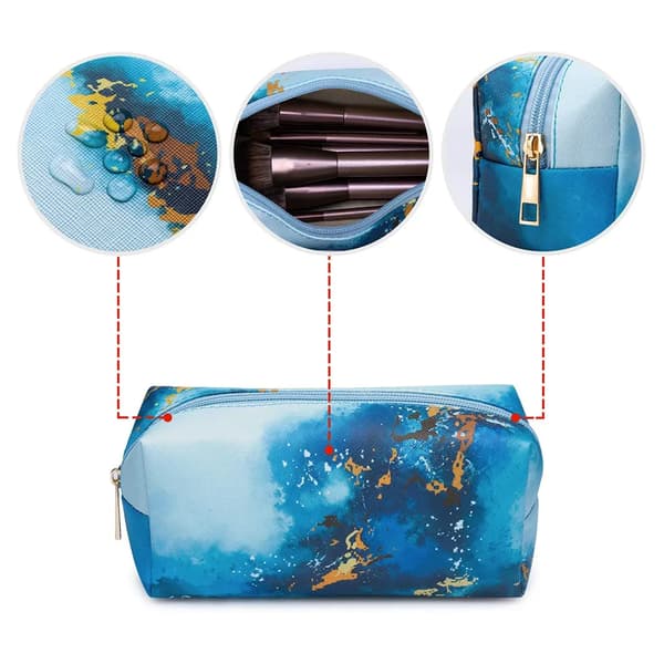 Faux Marmor Kosmetik Organizer Tasker 4 stk Bærbare Rejse Vandtætte Multi Størrelse