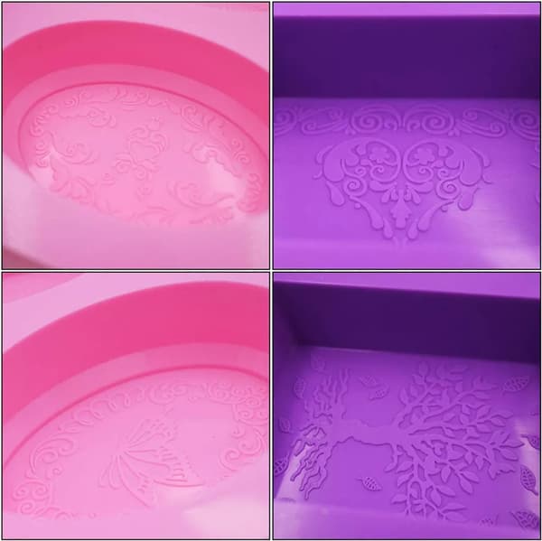 6-håls silikonformar för tvål, 2-pack, ovala rektangulära DIY-bitar, livsmedelsgodkända nonstick