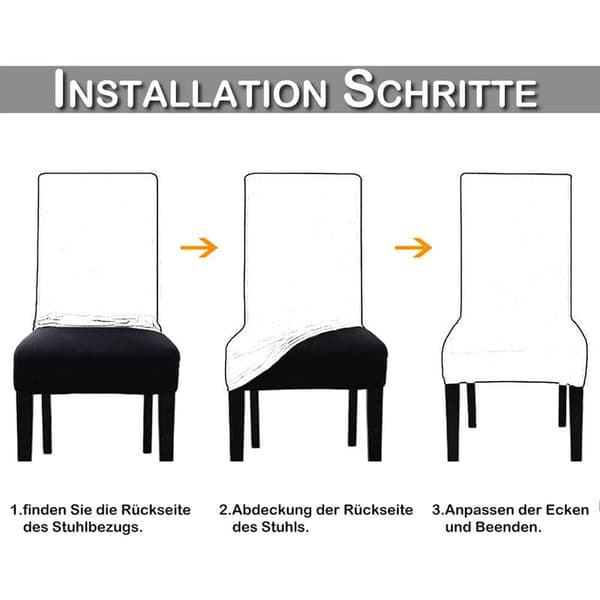 4-pack universella stretchöverdrag för matstolar, bröllop, hemmafest, beige