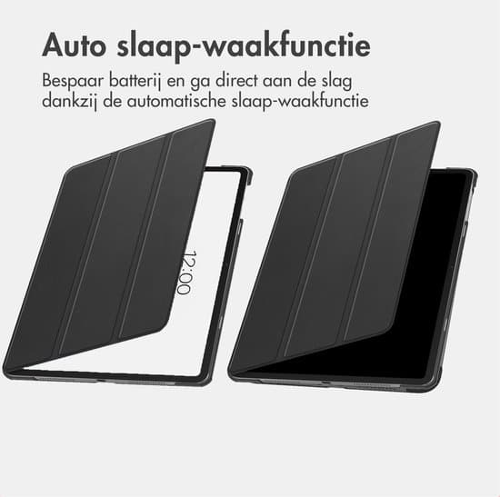 Sort trefoldigt tabletcover, kompatibelt med Samsung Galaxy Tab A9 Plus