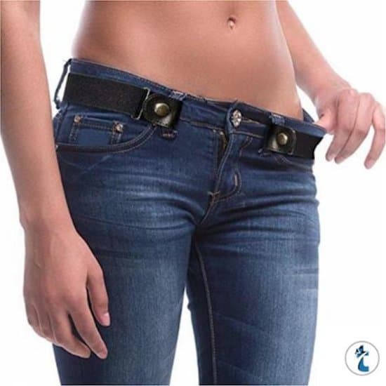 Elastikbælte uden spænde sort 1-pak
