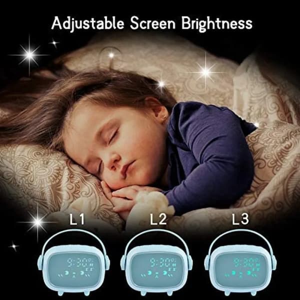 Digital Vekkerklokke for Barn med Nattlys LED Bordlampe Timer for Gutter og Jenter Soverom